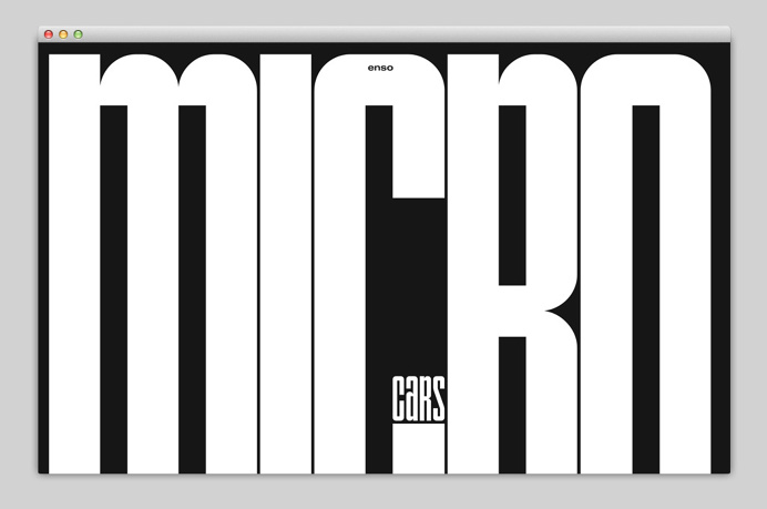 Oversized typography with dramatic contrast