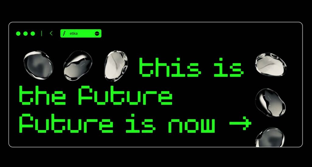 Glitch typography with digital distortion