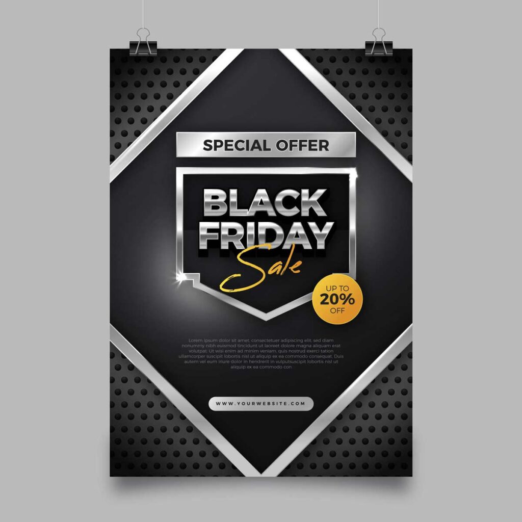 Black Friday Sale Metalic Poster