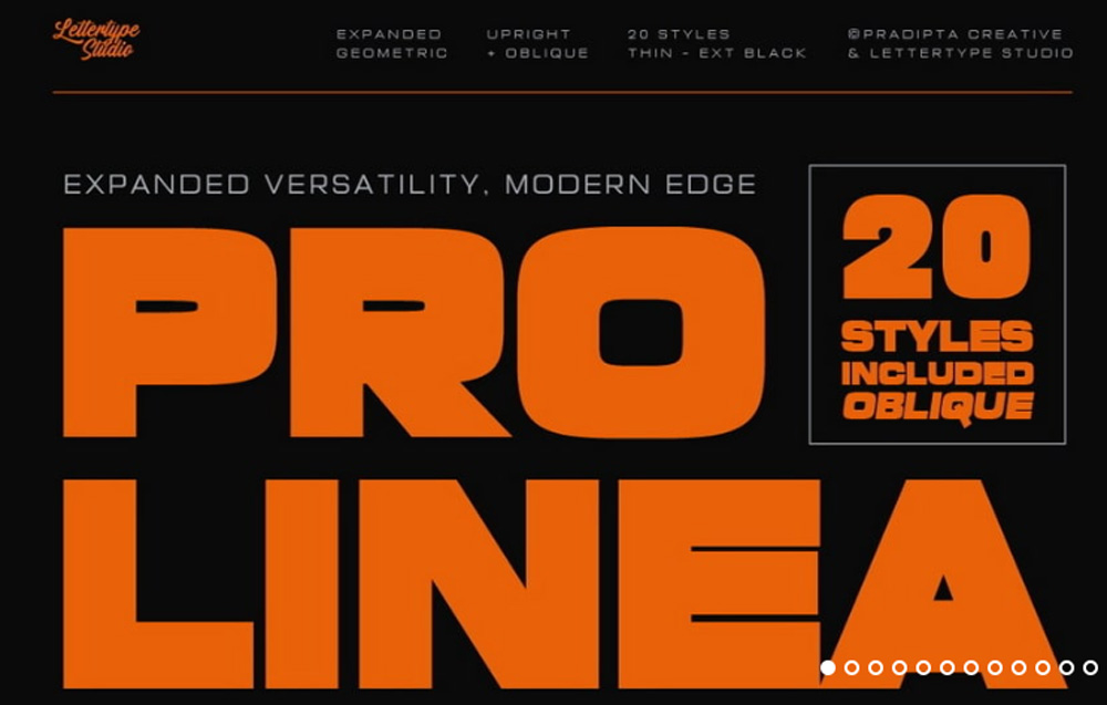 Prolinea Bold Fonts