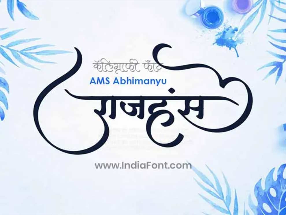 Hindi calligraphy fonts