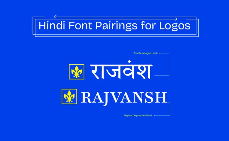 Hindi font pairings for logos